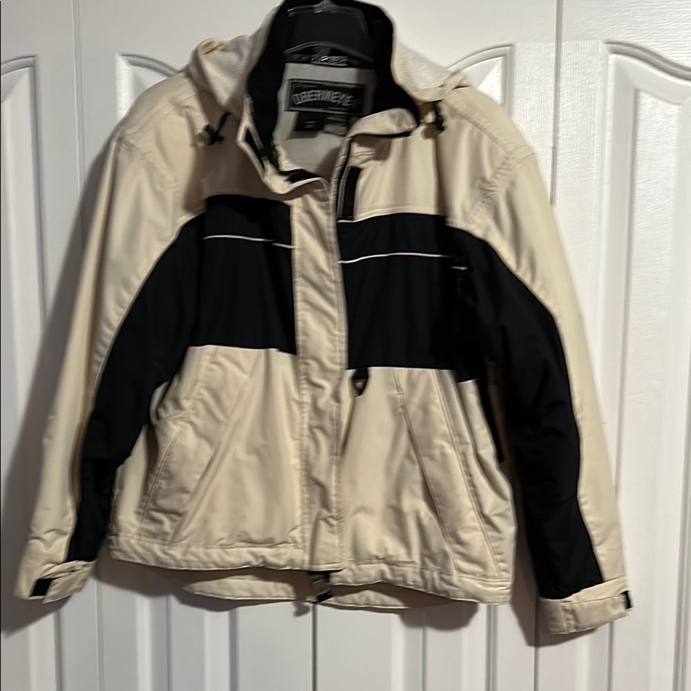 Obermeyer Beige and Black Ski Jacket
